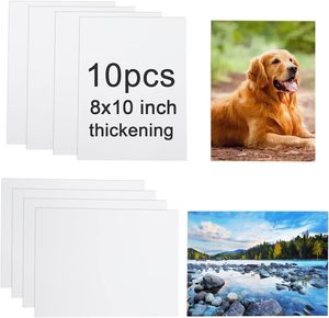 แผ่นโลหะสำหรับพิมพ์ภาพแบบซับลิเมชั่น ขนาด 8x10 นิ้ว หนา 0.45 มม. แผ่นอะลูมิเนียมสำหรับทำป้ายภาพ แผ่นโลหะสำหรับติดผนังแบบซับลิเมชั่น (สีขาว) - Product Image 2