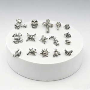 Joyería fina Pendiente Nariz Anillos Labret ASTM F136 <span class=keywords><strong>Titanio</strong></span> Roscado internamente Top <span class=keywords><strong>Helix</strong></span> Ear Stud <span class=keywords><strong>Piercing</strong></span> Joyería del cuerpo - Product Image 1