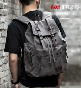 Men's Drawstring Canvas Backpack <b>Travel</b> <b>Bag</b> <b>for</b> Computers Best-selling <b>Bags</b> in Stock and Trendy - Product Image 6