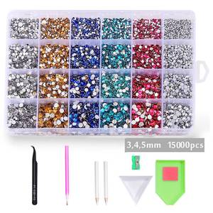 Piedras de Resina Tipo Gelatina de 3, 4 y 5 mm, 15000 Unidades, Gemas Planas para Manualidades, Kit de Decoración - Product Image 6