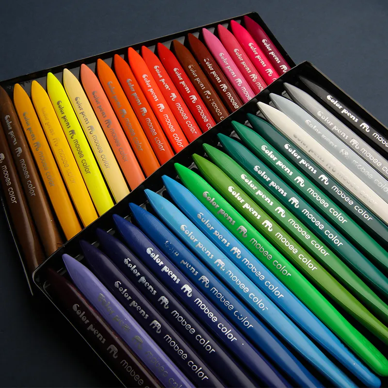Offres Spéciales 36 couleurs crayons lavables triangle conception enfants dessin crayon ensemble non toxique prix d'usine crayon en plastique