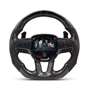 Volant LED en fibre de carbone personnalisé pour Dodge Charger Challenger Durango <span class=keywords><strong>SRT</strong></span> Hellcat Jeep Grand Cherokee <span class=keywords><strong>Trackhawk</strong></span> 2014-2024 - Product Image 1