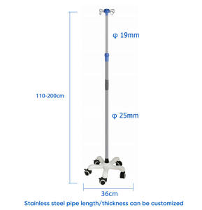 Penjualan laris besi tahan karat dapat diatur tinggi rumah sakit infus berdiri menetes tiang infusi dengan roda <span class=keywords><strong>IV</strong></span> tiang portabel - Product Image 3