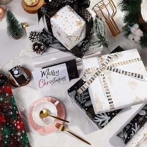 Wholesale 80g 43*300cm Christmas Gold Brush <b>Foaming</b> Packaging Paper Gift Wrapping Paper Wrapping Paper - Product Image 5