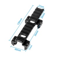 11 fentes 20mm base tactique de bâti de télescope d'alliage d'aluminium-poids léger antichoc