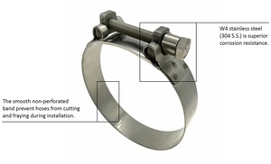 Abrazaderas de banda autoblocantes de acero inoxidable 304 de calidad superior Sistema de medición métrica de grado industrial de 19mm - Product Image 3