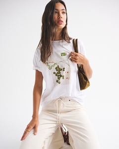 LEDUO Customized Best Selling Casual <b>White</b> T-Shirt <b>Card</b> Print Crew Neck Short Sleeve Top - Product Image 2