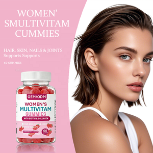 Multivitaminico per Donne Adulte 60 Gommose |   Integratore di Biotina e Collagene alla Fragola per Capelli, Pelle, Energia e Miglioramento della Densità Ossea - Product Image 2