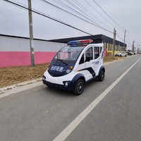 Véhicule de patrouille électrique 4 places de haute qualité, coque entièrement métallique, autonomie de 90 km, certifié CE, idéal pour les parkings