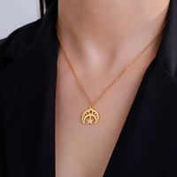 Collier pour femme Myshape, cycle lunaire, phases de lune, croissant de lune, déesse du soleil, étoile, charme Wiccan, bijoux en acier inoxydable