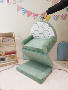 थोक घर का उपयोग कुचल स्पंज संपीड़न आधुनिक वैक्यूम क्रिस्टल सुपर नरम कपड़े एकल सीट लिविंग रूम लक्जरी सोफा - Product Image 5