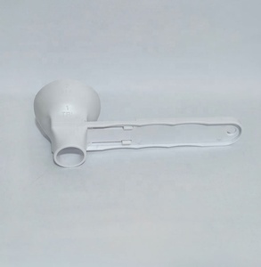 Cuillère et entonnoir coulissants réutilisables en plastique blanc et noir pour café moulu, poudre de protéines, thé sans déversement - Product Image 5