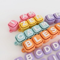 Porte-clés imprimé en 3D avec nom, lettre, pendentif, personnalisable, anti-stress, style clavier mécanique, cadeau