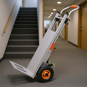 Carretilla eléctrica para subir escaleras, capacidad de 440 libras, de aluminio, para transportar equipo de oficina de manera conveniente. - Product Image 2