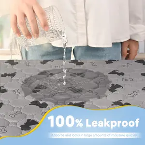 トップサプライヤーウォッシャブルペットトイレトレーニングパッド余分な吸収性の犬のマット犬のための再利用可能な子犬おしっこパッド - Product Image 2