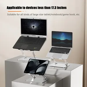 Produk Baru Portabel Lipat Laptop Riser Berdiri Tinggi Disesuaikan Baja Karbon Meja Notebook Dukungan untuk Macbook