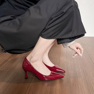 Zapatos de Plataforma Elegantes y Sencillos con Diseño de Punta Puntiaguda, Zapatos Sexys para Mujer con Tacón de 7 cm, Tendencia de Moda - Product Image 4