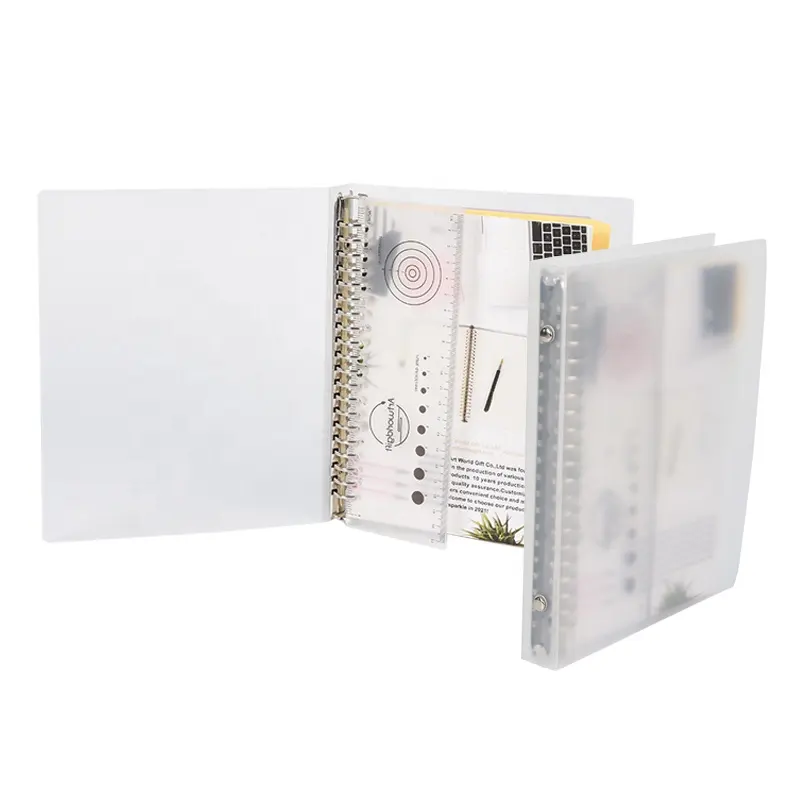 refills note book customized 8 metal ring binder planner B5 refillable notebook
