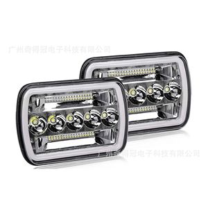 ไฟหน้า LED ทรงสี่เหลี่ยมขนาด 7 นิ้ว สำหรับรถมอเตอร์ไซค์ออฟโรด พร้อมสวิตช์ควบคุม แหล่งกำเนิดแสง 5 ดวง - Product Image 2