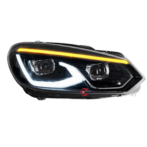 Pour VW mk6 <span class=keywords><strong>Golf</strong></span> <span class=keywords><strong>6</strong></span> MK6 <span class=keywords><strong>2008</strong></span> 2019 2010 2011 2012 2013 ensemble de phares avec phares à signal de course séquentiel - Product Image 1