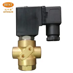 Válvulas solenoides de precio de fábrica con temporizador 110V 220V AC 12V 24V DC agua Z163 válvula solenoide de pistón de acción directa de 3 vías de latón