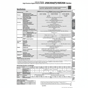 ISE20A-V-01-JB de pressostat numérique SMC Pneumatics - Product Image 1