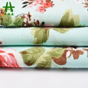 Mulinsen Dệt Phản Ứng In Hoa Thiết Kế Rayon Challis Vải, 100% Vải Viscose Poplin, Vải Viscose