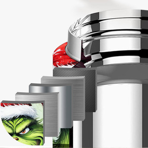 Tumbler 40oz 30oz 5D <span class=keywords><strong>Grinch</strong></span>, Borraccia Termica Moderna con Manico e Cannuccia, Regalo Perfetto per il Ritorno a Scuola - Product Image 6