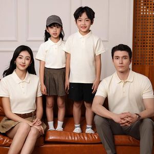T-shirts de sport en coton personnalisés de haute qualité pour uniformes professionnels, polos de golf parent-enfant avec logo brodé - Product Image 4