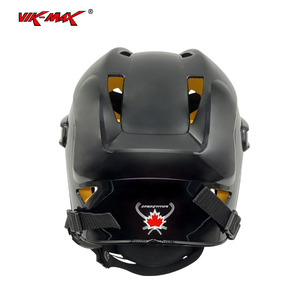 Casque de sport double usage Vik-Max noir avec masque en acier inoxydable, sécurité pour le hockey sur gazon et le hockey sur glace, matériau EVA et ABS - Product Image 2