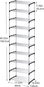 ตู้เก็บรองเท้ากันฝุ่น 7 ชั้น แบบถอดประกอบได้ ป้องกันความชื้นและสนิม สำหรับห้องนอน ห้องนั่งเล่น - Product Image 3