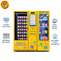 Distributeur automatique intelligent de boîtes surprise avec livraison par ascenseur, 48 compartiments, écran tactile et gestion à distance cloud pour la vente au détail