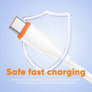 VIDVIE chất lượng tốt màu đen trắng PVC dây điện thoại di động 3A sạc nhanh cáp dữ liệu chargeur điện thoại Tipo C 3A USB để Loại C Cabo - Product Image 6