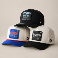 Casquettes de baseball personnalisées en gros, casquettes de golf 5 panneaux avec logo PVC, imperméables, haute performance, casquettes de golf vierges personnalisables