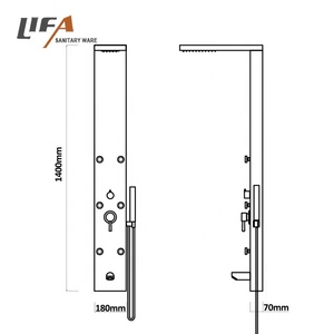 Badezimmer-Sanitärprodukte Inox <span class=keywords><strong>Kadu</strong></span> Tus Panel Indoor Edelstahl-Duschpaneel - Product Image 3