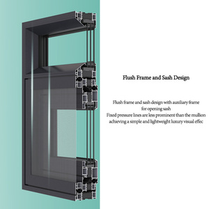 Cửa sổ nhôm kính hai lớp hiện đại phong cách xoay cách âm và cách nhiệt cho ngôi nhà & biệt thự - Product Image 4