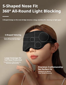 Wholesale Eye for Sleeping Contoured Cup Blindfold Concave Molded Night <b>Sleep</b> Block Out <b>Light</b> with Women Men - Product Image 5