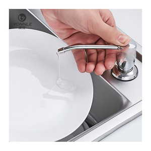 Distributeur de <span class=keywords><strong>savon</strong></span> <span class=keywords><strong>liquide</strong></span> pour évier de cuisine en acier inoxydable et ABS pour la maison et la restauration - Product Image 5