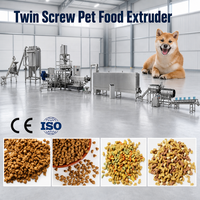 Ligne de production automatique de croquettes pour animaux de compagnie, extrudeuse à double vis, usine de transformation d'aliments pour animaux, prix compétitif