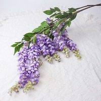 Tanaman Rambat Wisteria Plastik Buatan 110cm untuk Dekorasi Vas Rumah, Bunga Gantung Palsu Realistis, Dekorasi Dalam Ruangan, Pernikahan, Thanksgiving
