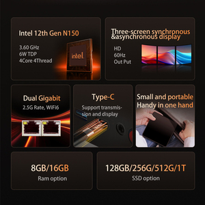 2.5g NUC <span class=keywords><strong>PC</strong></span> Intel N97/N100/N150/n305 12th DDR4 16G M.2 NVMe 2 HD 4K hiển thị Win10 11 2 Lan Wifi Loại C <span class=keywords><strong>Barebone</strong></span> nhà Mini <span class=keywords><strong>PC</strong></span> - Product Image 6
