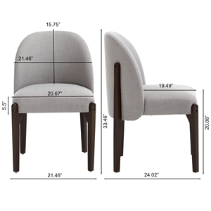 Wooden <b>Dining</b> <b>Chairs</b> Set 2 Eco-Friendly Convertible Transitional Modern Fabric Upholstered <b>Dining</b> Room <b>Chair</b> for Hotel Apartment - Product Image 4