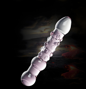 Dildo de cristal transparente de tamaño grande con cuentas extendidas, producto para adultos para el placer de la masturbación femenina, venta al por mayor. - Product Image 5