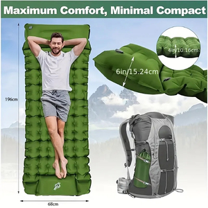 2025 חם מכירת קומפקטי ulight מתנפחים כרית שינה מחנאות עם משאבת אוויר מובנית מזרן קמפינג שינה - Product Image 4