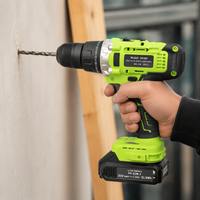 Kit de perceuse sans fil 21V avec 2 batteries et chargeur, ensemble de perceuse électrique 28 pièces pour bricolage à domicile et usage professionnel