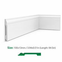 Plinthe PS au design minimaliste, résistante à l'humidité, durable, écologique, 100*13mm, pour hôtels et hôpitaux, installation facile