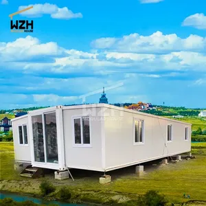 Expandable prefab house mobile home portable container homes 20 40ft luxury house 4 bedroom foldable house