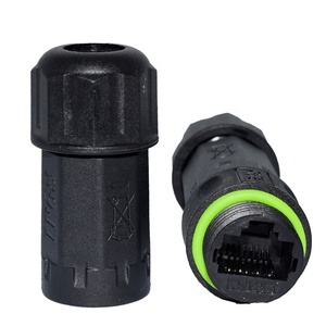 IP68 กันน้ําสายเชื่อม<span class=keywords><strong>ต่อ</strong></span> M16 2 Way สายไฟ RJ45 สองทางสายไฟหญิงวงกลม Power Connector - Product Image 3