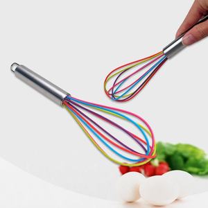 2024 nouveau Design outil de <span class=keywords><strong>cuisine</strong></span> coloré Silicone oeuf <span class=keywords><strong>fouet</strong></span> et batteur matériau métallique Durable - Product Image 2