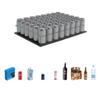 Système en plastique de poussoir de rouleau de gravité pour le poussoir d'étagère d'affichage de magasin de détail de boisson de bouteille